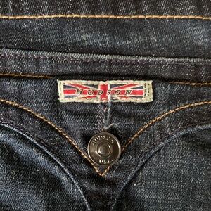Hudson jeans, dark indigo, size 29, baby boot cut, medium rise, 31” inseam